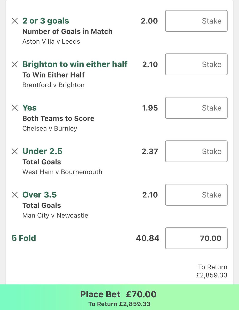 hunter_bookie's tweet image. Premier League Day. No fear. No mercy. 🏴󠁧󠁢󠁥󠁮󠁧󠁿🔥
5 Fold sitting at 40.84…

#PremierLeague #ACCA #FootballTips