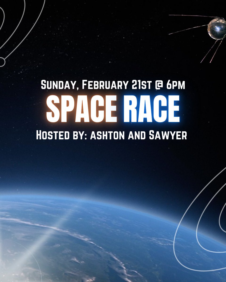 TrumanDome's tweet photo. $8 PUBLIC SHOW : February 21st, 2026 6PM 

Hosted By: Ashton Mullen and Sawyer Partney

Come witness America's history through the space race with the USSR. https://t.co/1LpdzVRT7p
