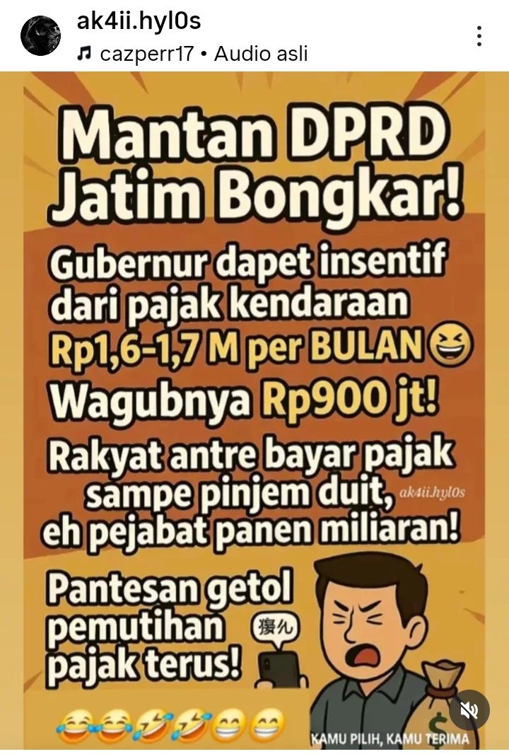 Rakyat diperas, sambil nginjak dengan pongahnya