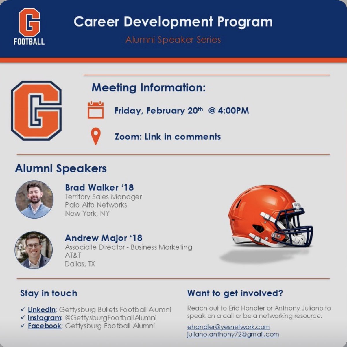 Coach_MikeGreen's tweet image. Another exceptional career mentorship meeting for @GburgFB! Strong engagement and support from our alumni!
#GoBullets #BeGreat