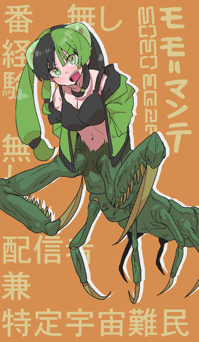 #自分で生み出した一次創作オリジナルキャラを流そう 

モモ=マンテ

特定宇宙難民として政府に匿われつつ人間に擬態して配信などで人類を勉強していた所凡ミスで下半身が生放送に映ってしまう

ネットでの拡散を抑えられなくなった政府は逆に彼女の存在及び宇宙人の存在を公表

彼女は友好大使となる 