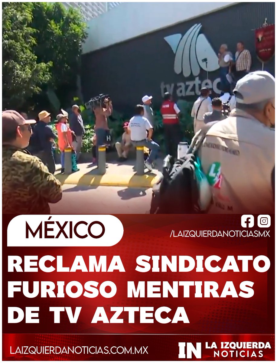¡RECIBEN SU MERECIDO! El Sindicato de Electricistas exigió a la televisora propagandística de la ultraderecha, TV Azteca que dejaran sus calumnias contra ellos, ya que los achichincles de Ricardo Salinas, el Baby Dumbo y Javier Alatorre, inventaron noticias sin fundamento sobre