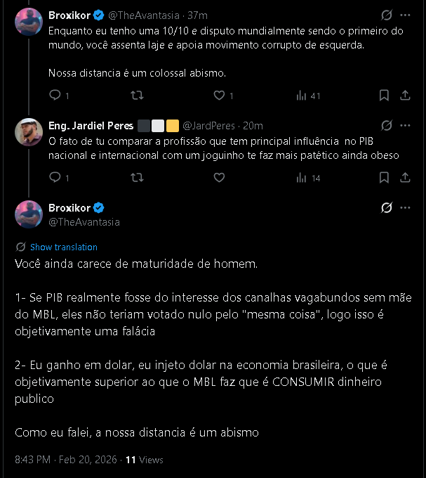 Mais um lixo do MBL fingindo que ta preocupado com a economia, sendo enrabado.

Parece brincadeira né, os canalhas vagabundos rifam o país para esquerda, pregam o nulo, votam contra voto impresso, defendem urna junto a esquerda, defendem prisões ilegais do STF contra