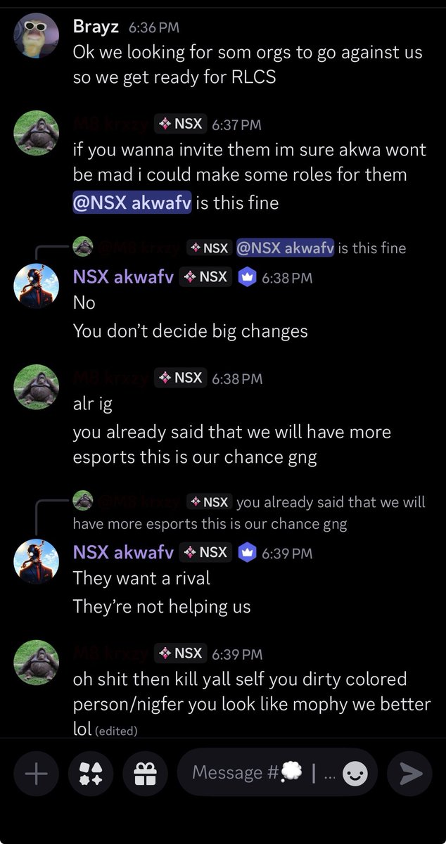 uprhqgg's tweet photo. @NsxMedias Bad looks if you ask us 🤷
Telling the owner of UpRise to ❌himself is pretty messed up. Surprised he aint taking legal action against the person who said this. https://t.co/lcpAH5iD7y