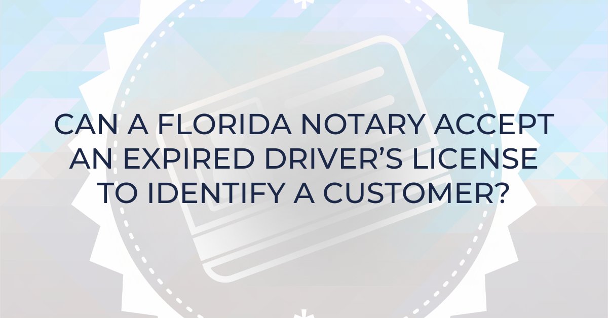 Expired license? Florida notaries may still be able to use it—if it meets state requirements. Learn when expired IDs are acceptable and what to do if no ID is available. 

zurl.co/OdYjk