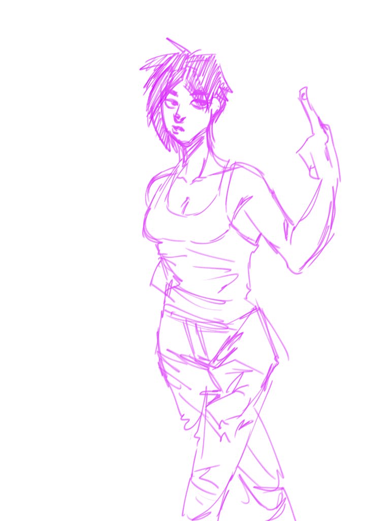 My first drawing of Visi after so long, I missed drawing my girl so much 😭😭