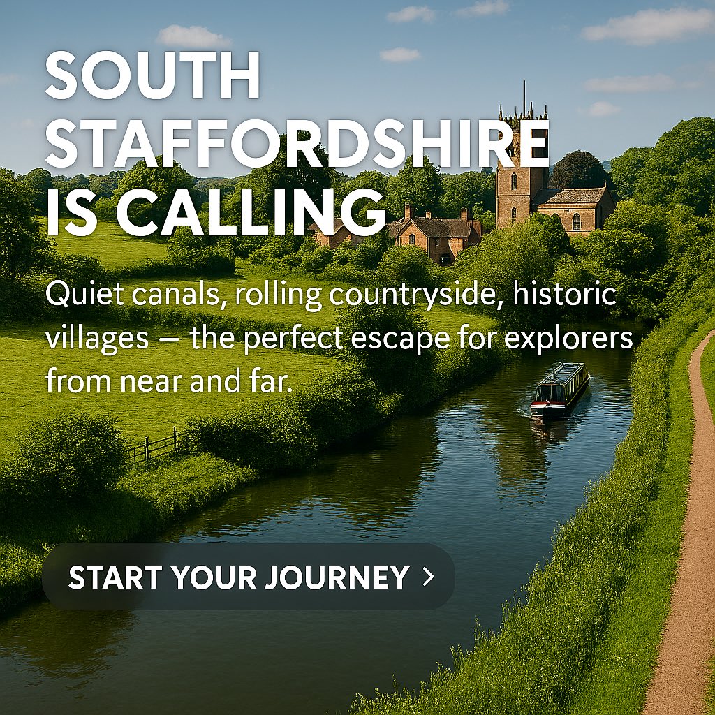🌍 South Staffordshire is calling.

Quiet canals, rolling countryside, historic villages — the perfect escape for explorers from near and far. Come and experience the beauty for yourself.

Start your journey: bit.ly/45TuSdb

#DiscoverSouthStaffordshire #UKSPF