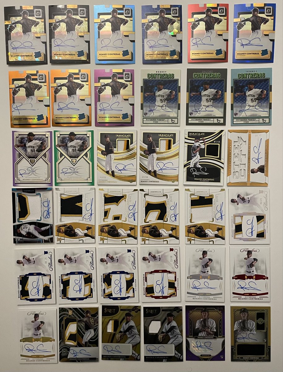 GrejdaL's tweet photo. @cardboardbst Roansy Contreras cards for sale. Everything is $8 or less with most autos being around $3 each. The more quantity you buy, the better deal you get. A lot of high end brands (NT, Immaculate, Flawless, etc.) and low numbered cards (/5, /7, /10). Let me know if you are interested. https://t.co/RRX0OLaOZw