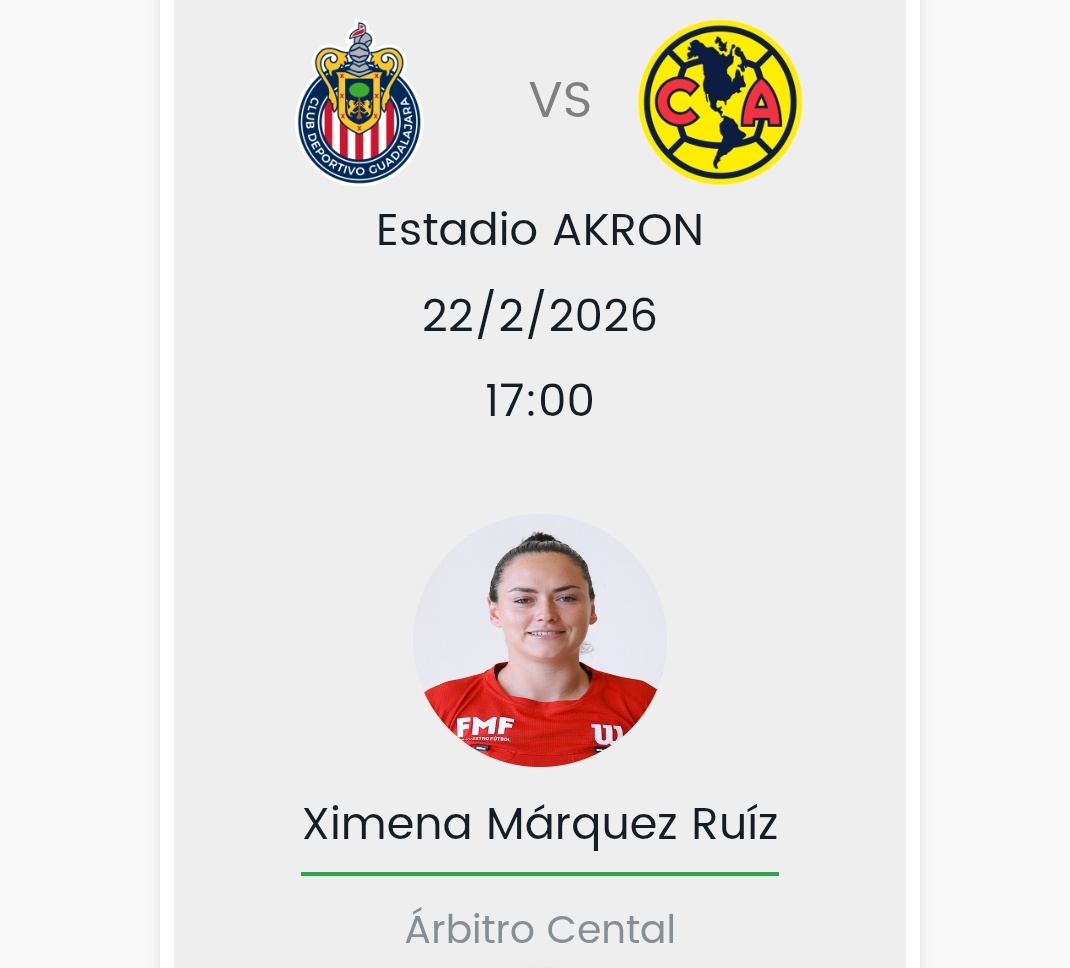 Muy triste noticia...

Falleció la mamá de Diana y Priscila Pérez Borja.

Fuerte abrazo para ellas. 🙏🏻😢

🇲🇽⚽️🕊

Por ello, Priscila no pitará el Clásico Nacional entre <a href="/ChivasFemenil/">Chivas Femenil</a> y <a href="/AmericaFemenil/">Club América Femenil</a> como estaba programado en un inicio.

Ahora la árbitra será Ximena Márquez.