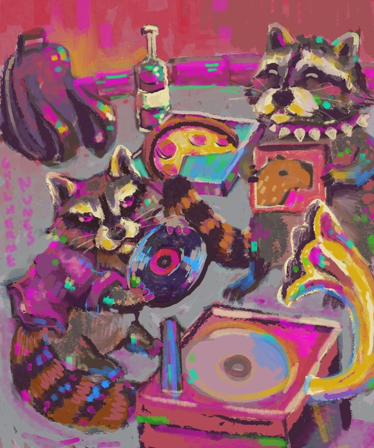 guilhernunes_'s tweet photo. Raccoons listening to rock music https://t.co/XI2mBbHFNK