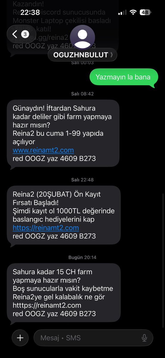 parabitik's tweet photo. @fahrenheiitt Defalarca red mesajı gönderdim yinede mesaj geliyor bunları ne yapmak lazım peki ? https://t.co/F4tHOgRE2n