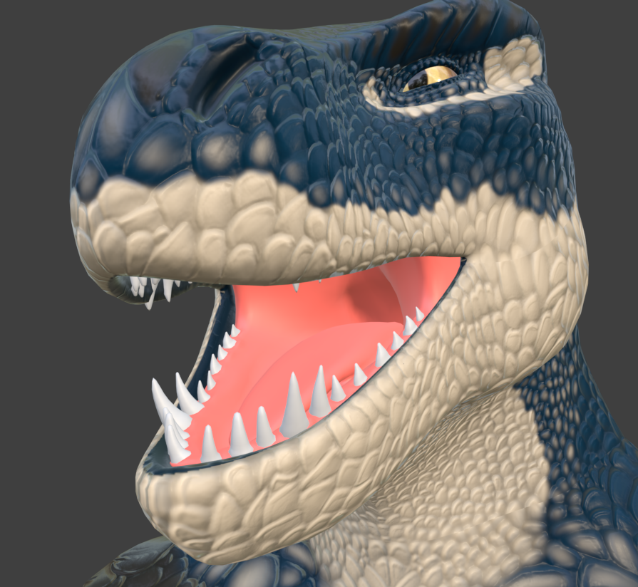 SlytaleStudio's tweet photo. So here's some screenshots of the new model :D Hopefully worth the wait. I've put in a lot of work into the texturing, but I'm still messing around a bit with it.

The hands, feet and head are all separate meshes. Changing species will swap the head mesh out (and textures) for the respective species. But you can change the hands and feet for different types. 

Genitalia are also a separate mesh now. It's to give me more control over what type of genitalia can be an option in the game.

Tails will also be a separate mesh. So it will be optional and, again, gives me more options on how it should look like.

Extra meshes, such as horns, crests, ears, etc. will also be separate meshes. So you can customize it to your liking.

Also, painting all those scales was a chore lol. Feedback is welcome!