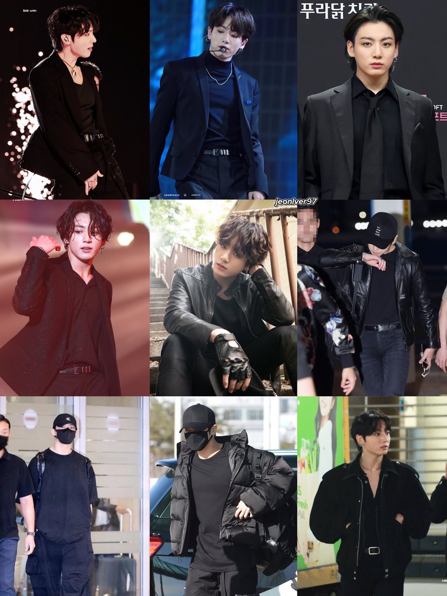 Jungkook in all black clothes 🖤🖤