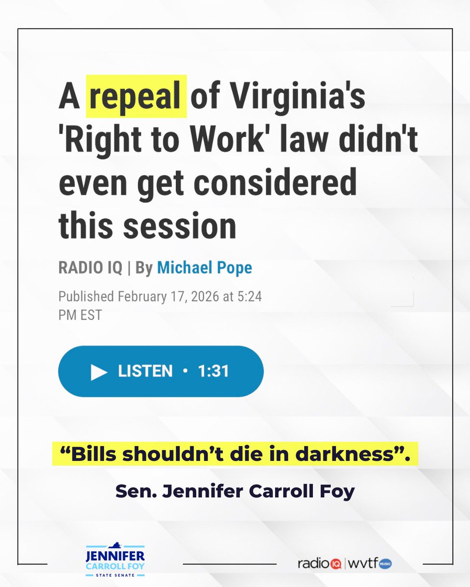Sen. Jennifer Carroll Foy tweet media
