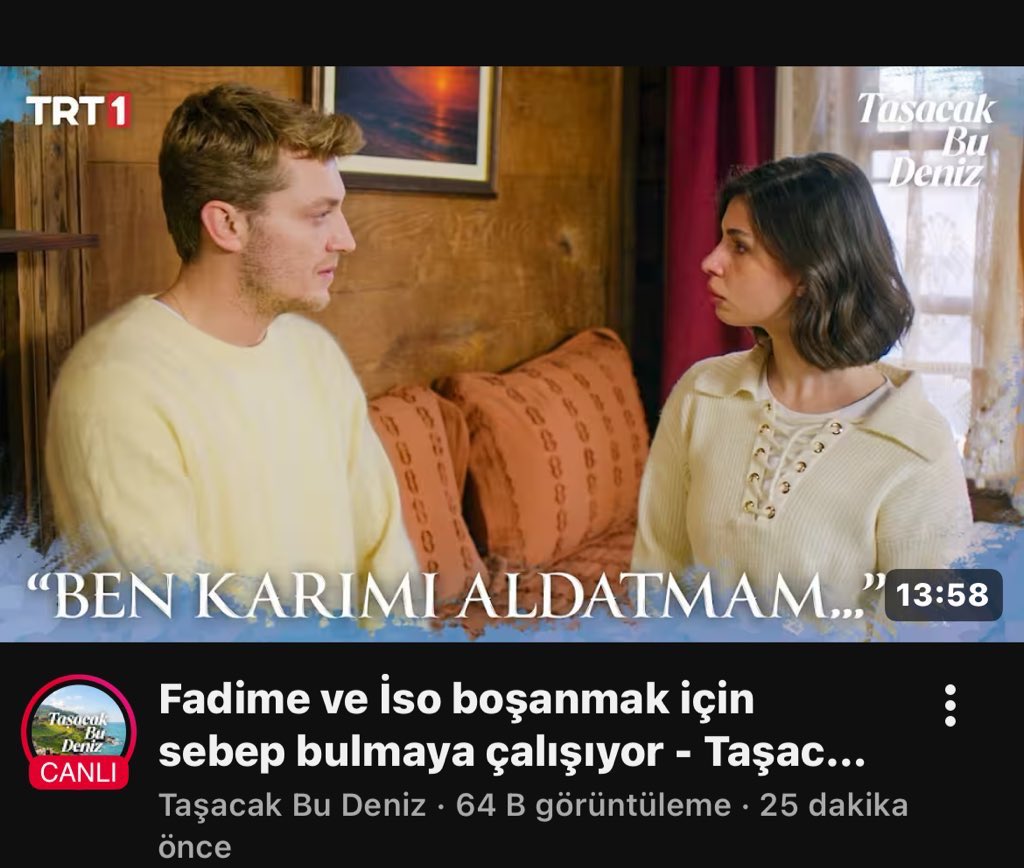 biri bana dizi başladığından beri baş başa kesintisiz 14 dk esdil ve orel sahnesi göstersin ya ama gösteremezsiniz neden çünkü yok şaka gibi olay ya ana hikayede hiç bir şeye hizmet de etmiyor ki diyecek bisi kalmadı