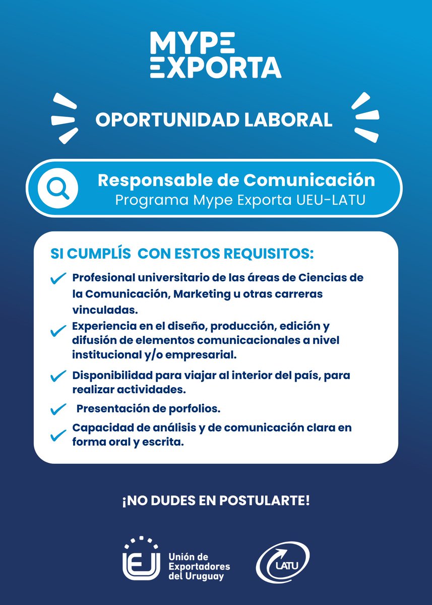 Unión de Exportadores del Uruguay tweet media