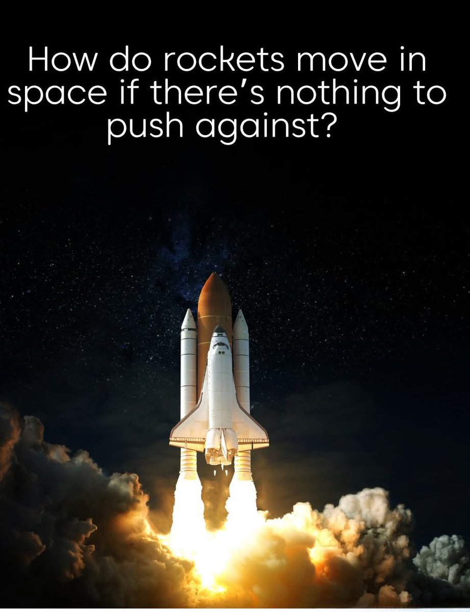 🚀 How can rockets move in space if there's no medium to push against? 🤔 ...