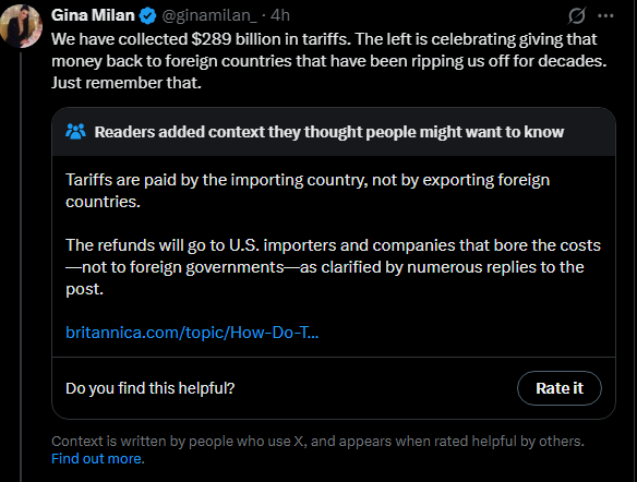 I'll just leave this here for all of the smooth brains that don't understand how tariffs work.