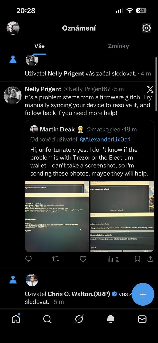 matko_deo's tweet photo. Jenom jsem se v odpovědi na jeden post od @Trezor zmínil o drobném problému a nevěřili by jste kolik hodných lidí je v pátek večer ochotno ihned pomoct!
#scammers https://t.co/DESjqrwXmE