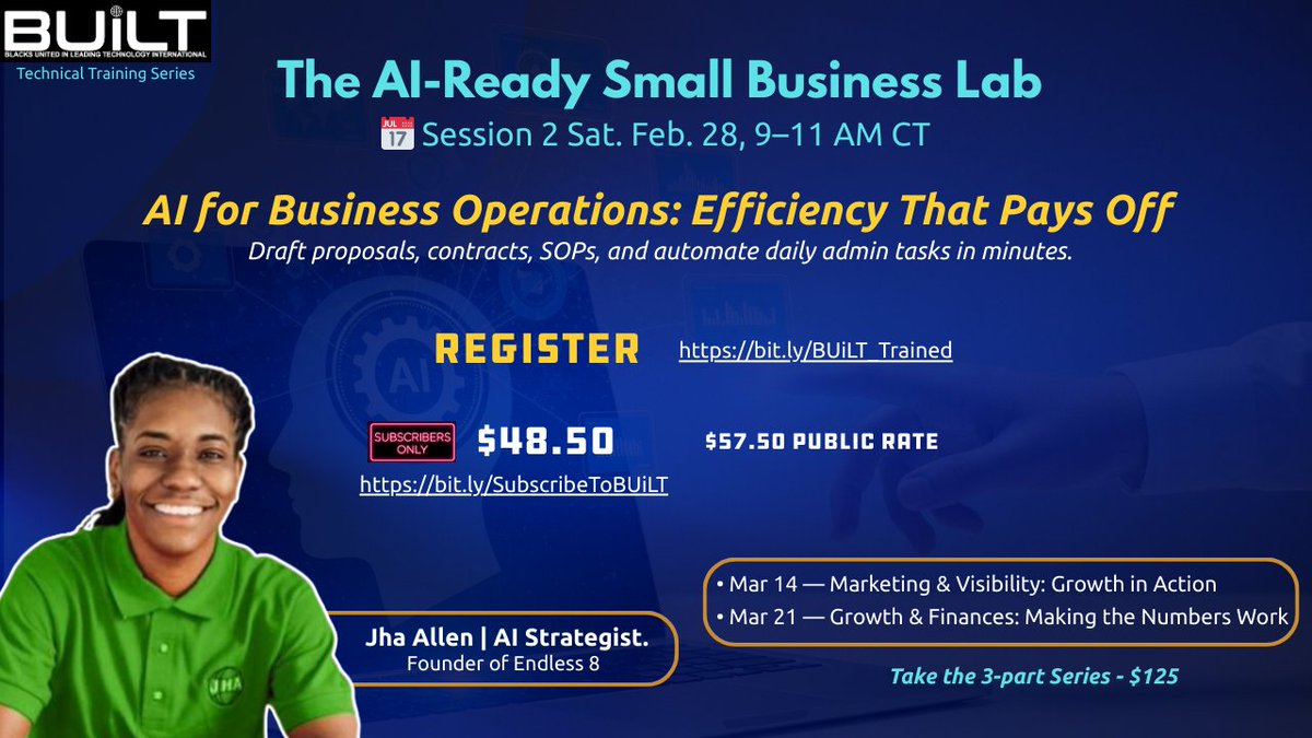 BUiLT_Forward's tweet photo. Invest 2 hours Saturdays to be AI-Ready - https://t.co/Cl840S66yG https://t.co/cVhaFkTlVD