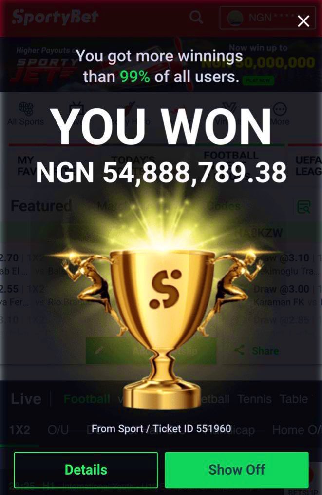 AMAZINGBET01's tweet photo. 54.8M bags 💼 💸💥🔥🏆
Massive giveaway tonight 💥
Send your account details 
Crediting from the first 520 likes and retweets https://t.co/ByRmQ4pTLA