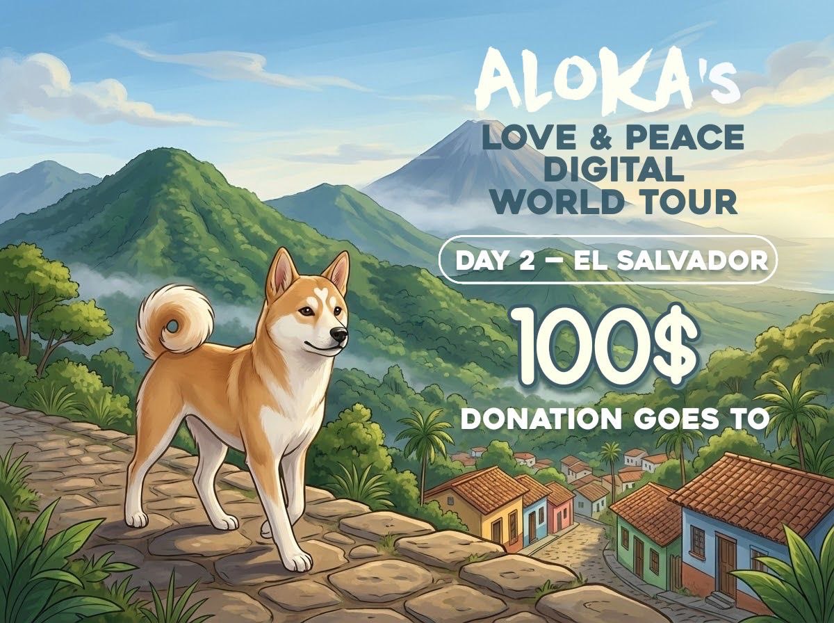 Week 1 of the #AlokaDigitalPeaceWalk on <a href="/BNBCHAIN/">BNB Chain</a> wraps up today. We’re donating $100 in 14 different cities on our journey.  Today we donated to Florida’s <a href="/jaxhumane/">Jax Humane Society</a> 🫶

Check our pin for rules on how to participate and win $Aloka in Week 2
etherscan.io/tx/0xeb01fec45…