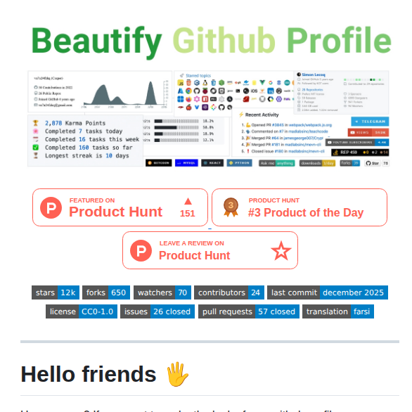 Tools and tutorials for GitHub profile customization

github.com/rzashakeri/bea…