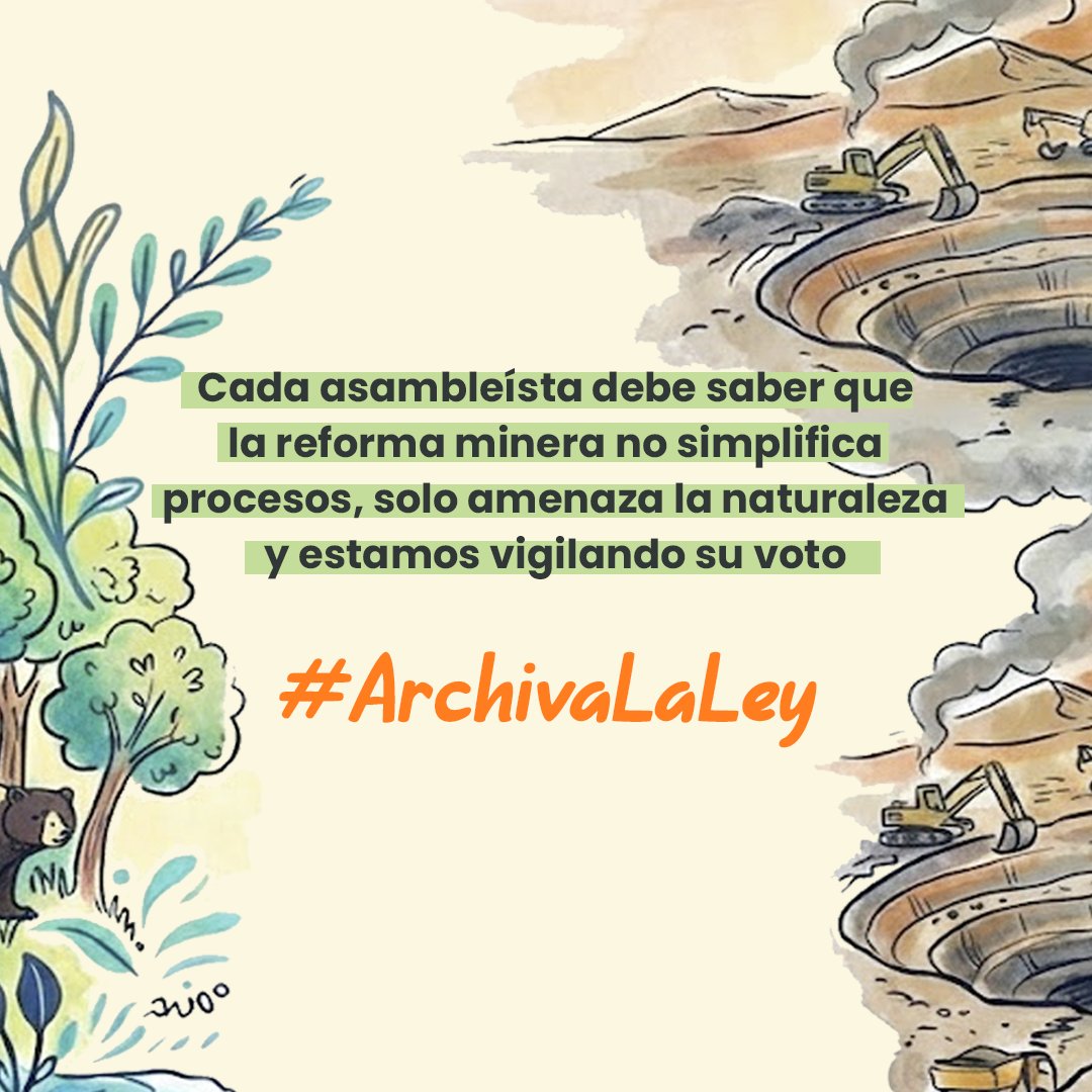 Una ley urgente no puede pasar por encima del agua y los territorios ancestrales. Fortalecer el país no es flexibilizar la protección ambiental.

 #EcuadorYaDecidió #ArchivaLaLey 
<a href="/AsambleaEcuador/">Asamblea Nacional</a>