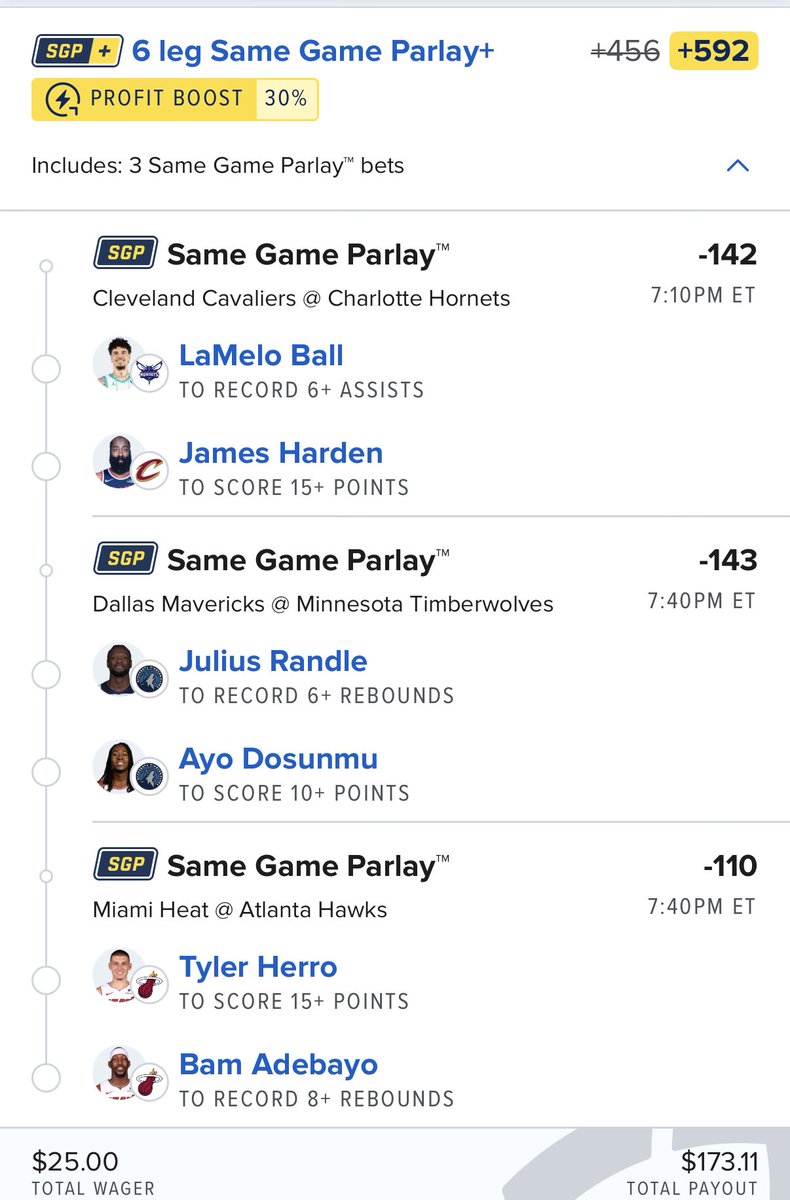 BigToney8's tweet photo. 🏀 NBA PARLAY 🏀

Link to all sportsbooks below ⬇️

https://t.co/gW22yjtqC3

$25----->$173🔥

#NBAPicks #NBAX #BettingTips #GamblingTwitter https://t.co/sb5yvRvQE9