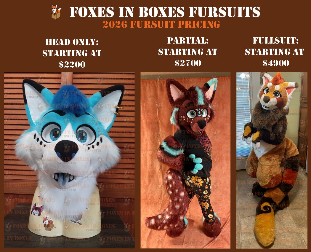 Foxes in Boxes Fursuits (FoxesinBoxes.bsky.social) tweet media