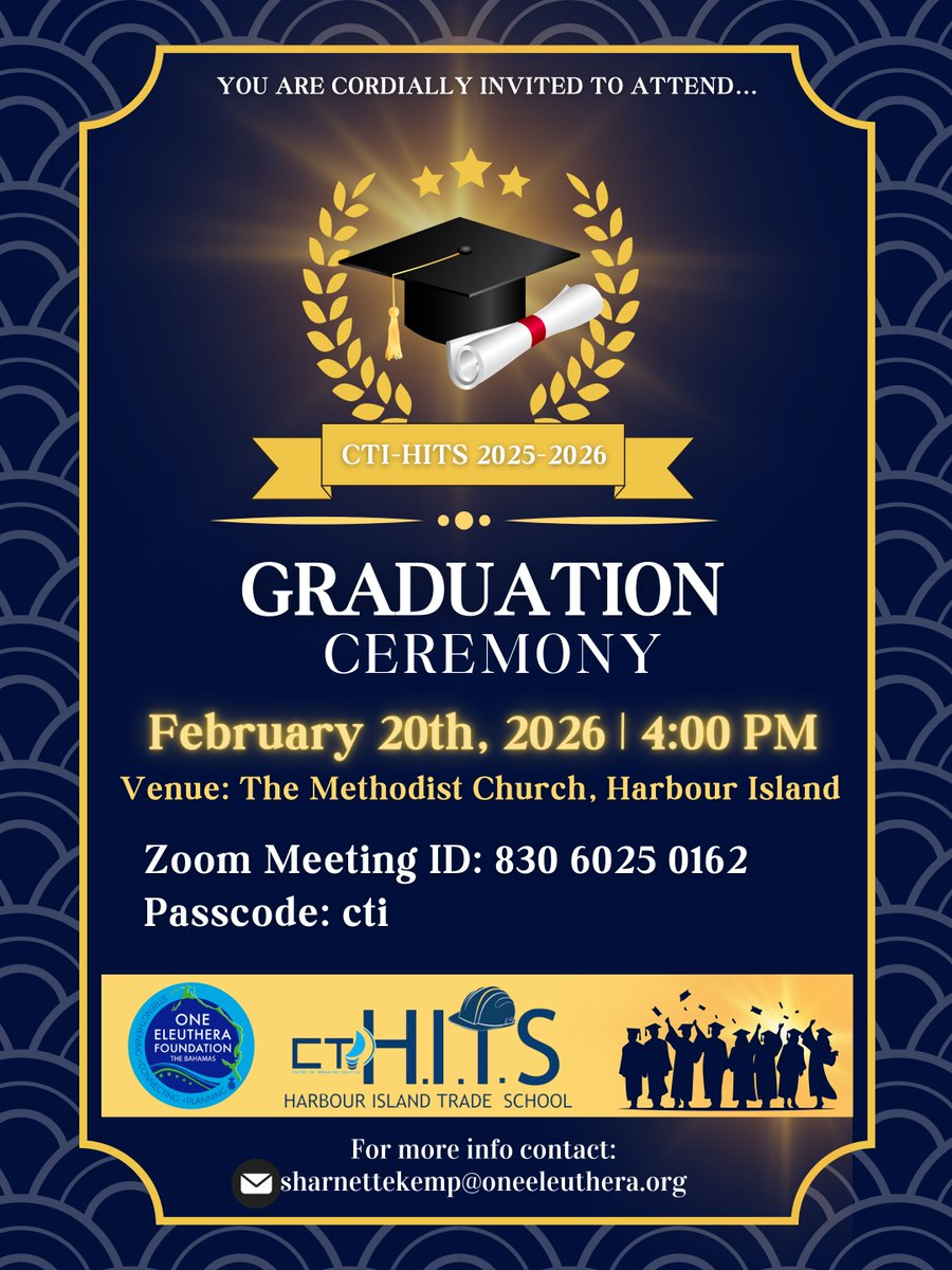 Today is the BIG day! Join us on Harbour Island or click the link to attend virtually. Come show your love &amp; support!

Time: 4PM America/Nassau 
Link:
monkeylink.co/b89e5d
ZOOM Meeting ID: 830 6025 0162
Passcode: cti