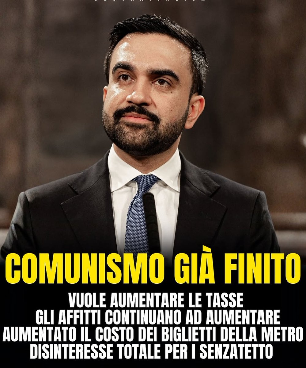 Il sindaco comunista islamico di New York si è scontrato con la realtà  dopo le pagliacciate della campagna elettorale
AUMENTI DELLE TASSE
AFFITTI IN AUMENTO 
AUMENTI DEI BIGLIETTI METRO E BUS
❝Ma i newyorkesi che l'hanno votato cosa credevano di fare? 
#sinistra cancro mondiale