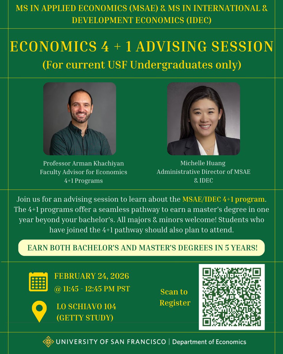 University of San Francisco Economics Department tweet media