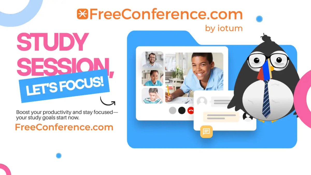 FreeConference's tweet image. Brains unite! 🧠💬 Host your next study session on
---&amp;gt; FreeConference.com 
and make learning social (and simple!). 
#GroupStudy #Collaboration