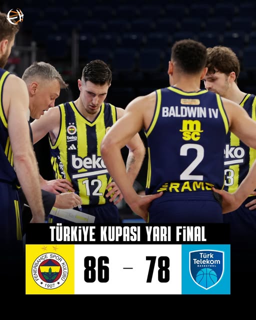 TÜRKİYE KUPASINDA FİNALDEYİZ
Maçın sonucu | Fenerbahçe Beko 86-78 Türk Telekom
Tebrikler Fenerbahçe Beko