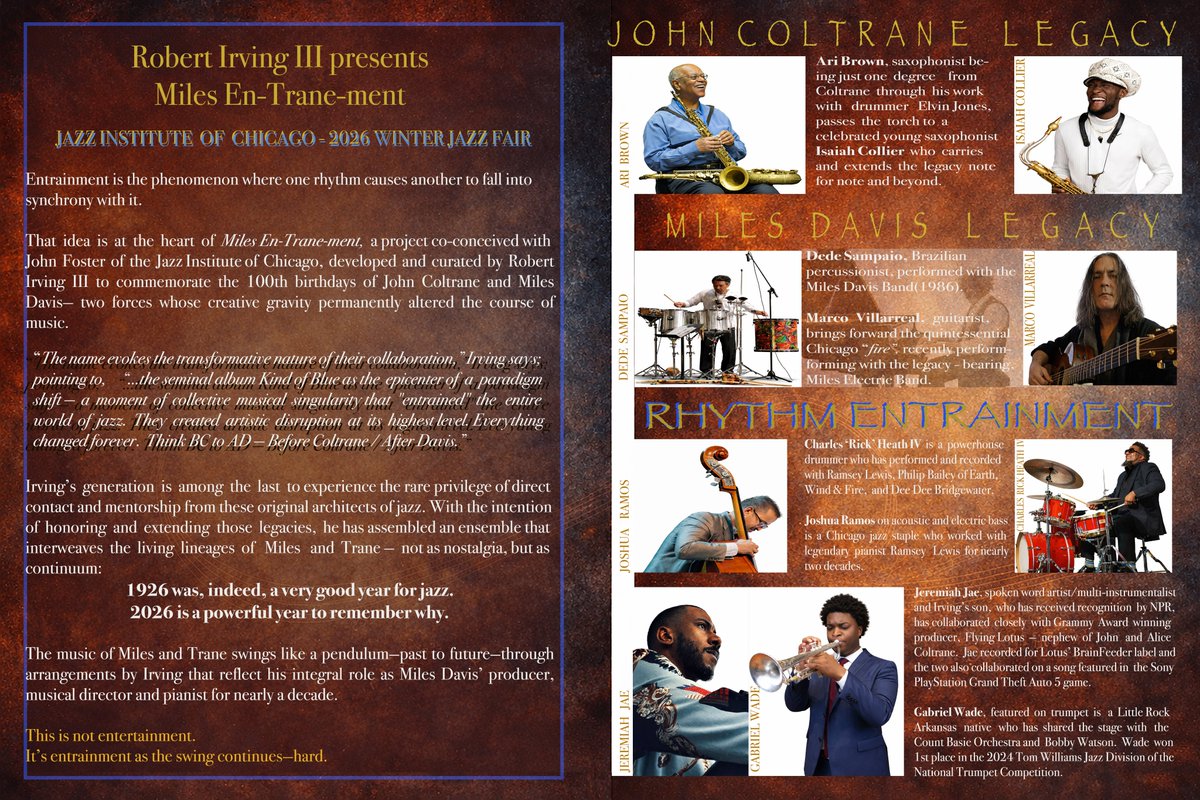 The  Winter Jazz Festival is in progress right now. I will close out  this evening at 8:15pm (at the Chicago Cultural  Center on Michigan &amp; Randolph).  This exciting Jazz Institute of  Chicago event is FREE 99! Sample the incredible  artist lineup at jazzinchicago.org/jazzfair