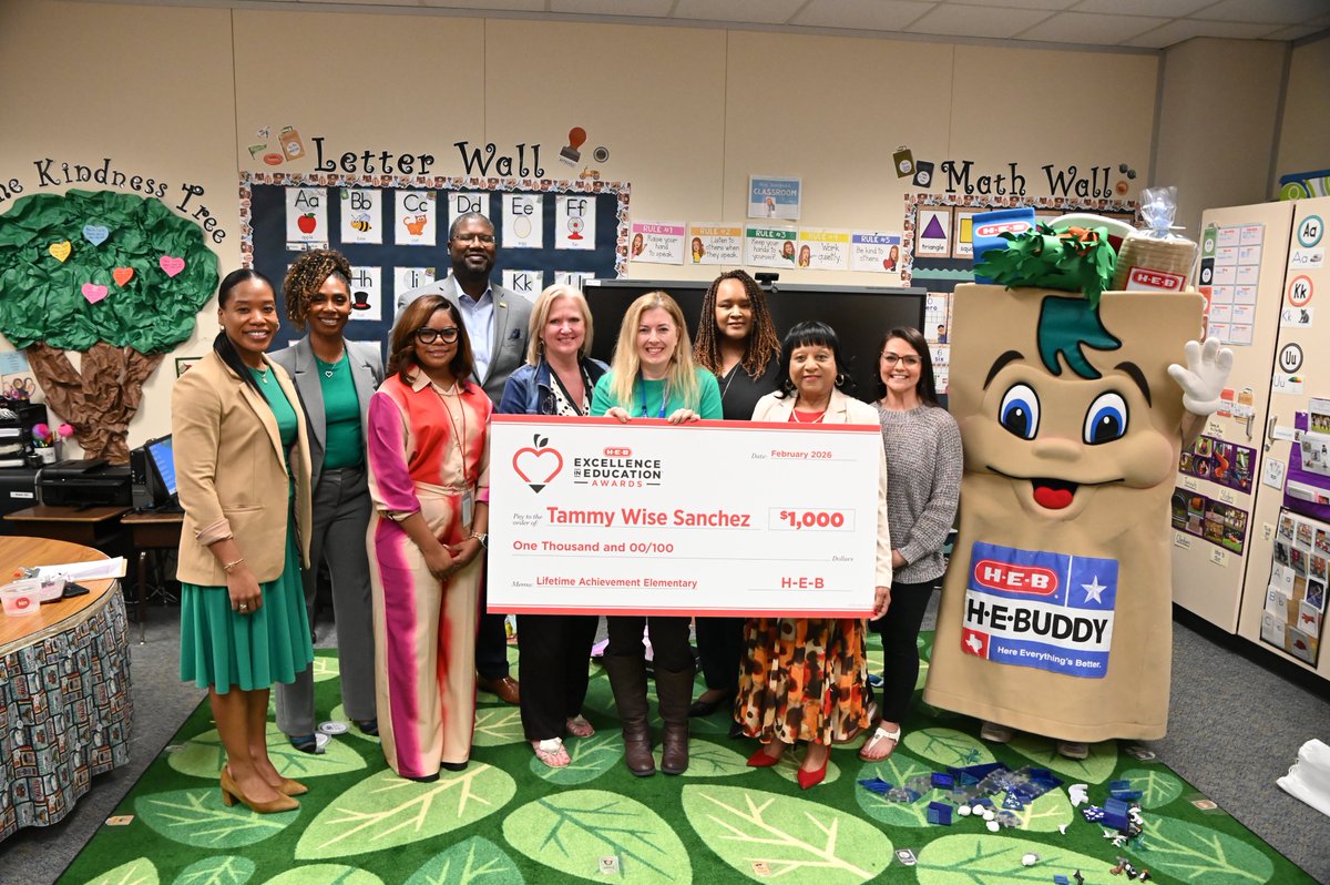 AliefISD's tweet photo. Alief ISD proudly recognizes Alief Sneed Elementary School’s Tammy Wise Sanchez for being named a finalist for the H-E-B Excellence in Education Award in the Lifetime Achievement Elementary category!
Her unwavering dedication, passion for students, and lasting impact on education truly embody excellence. We are #AliefProud of the difference she continues to make every single day!