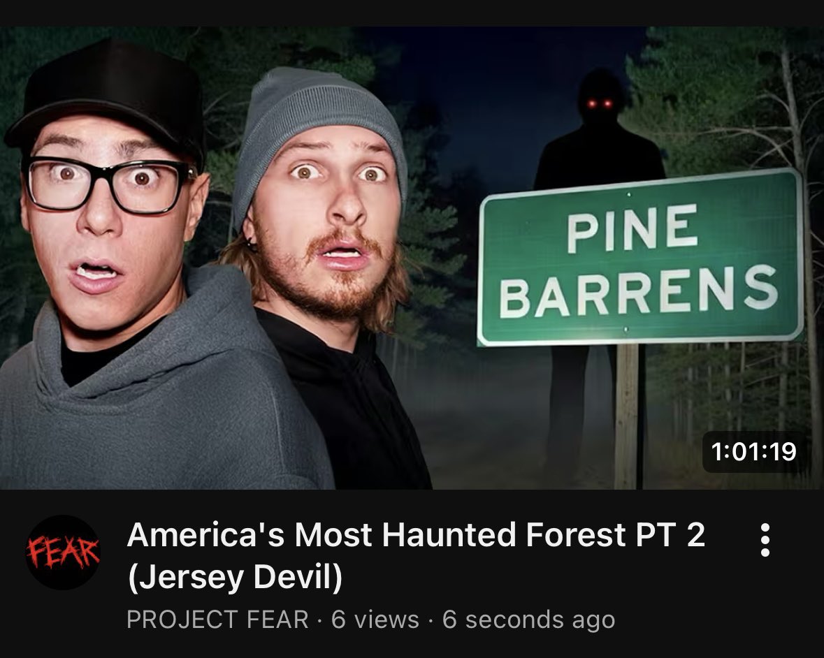 Pine Barrens Part 2

Now Available On YouTube
#ProjectFear 

youtu.be/jt3YsQJziLs