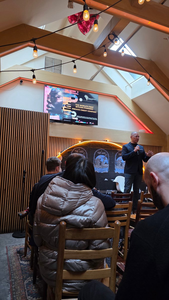 .  <a href="/staffordmasie/">Stafford Masie</a> sharing the <a href="/AfricaBitCorp/">Africa Bitcoin Corporation</a> story at <a href="/PubKey_NYC/">PUBKEY NYC</a>