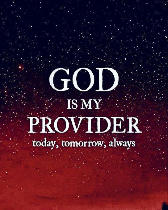 LIKE if God is your provider!
