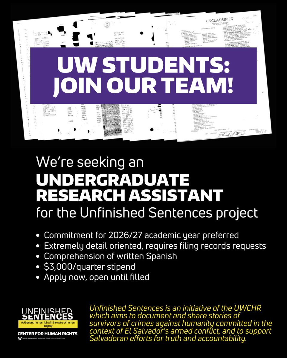 University of Washington Center for Human Rights tweet media