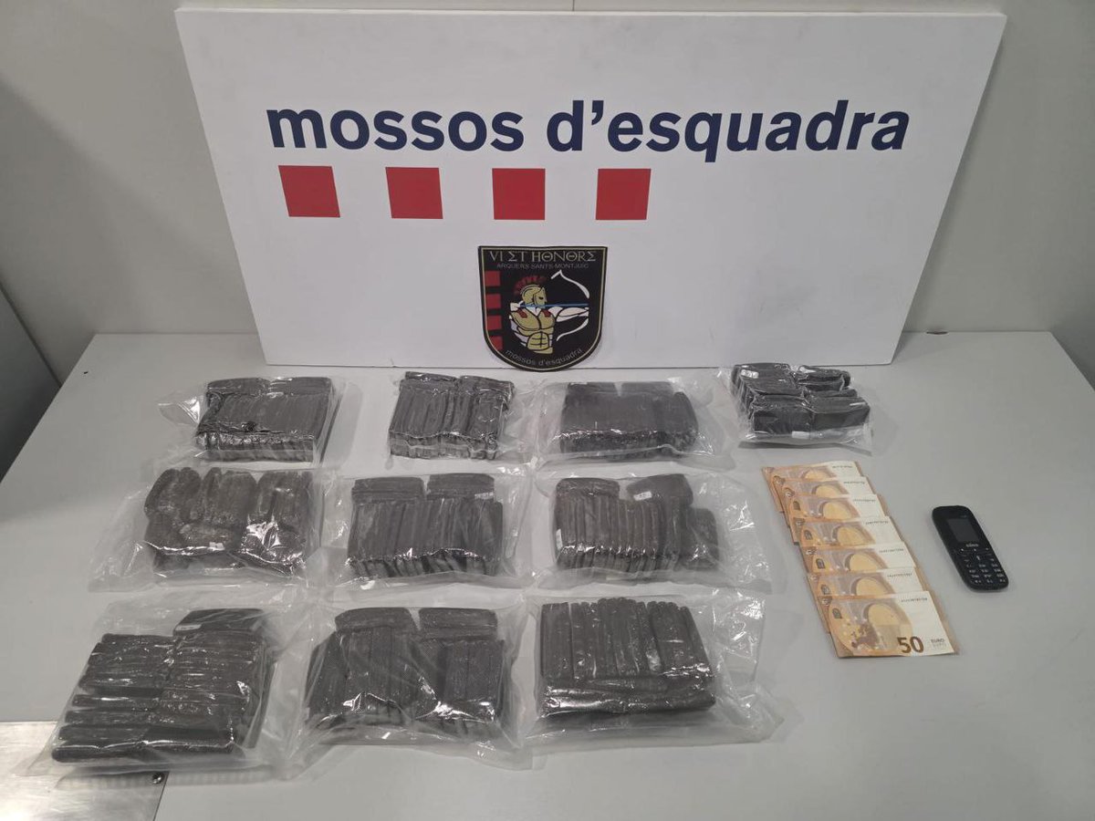 Detectem al districte de Sants-Montjuïc (BCN) un vehicle amb l'ITV caducada i l'aturem. El conductor estava molt neguitós i observem una bossa als seients del darrere. 

Quan l'escorcollem, trobem 10 kg d'haixix. El detenim per tràfic de drogues.