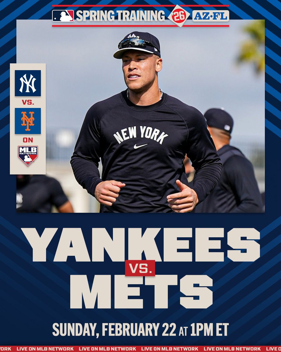 Tune in as the Mets and Yankees go head-to-head in Spring Training action ⚾📺