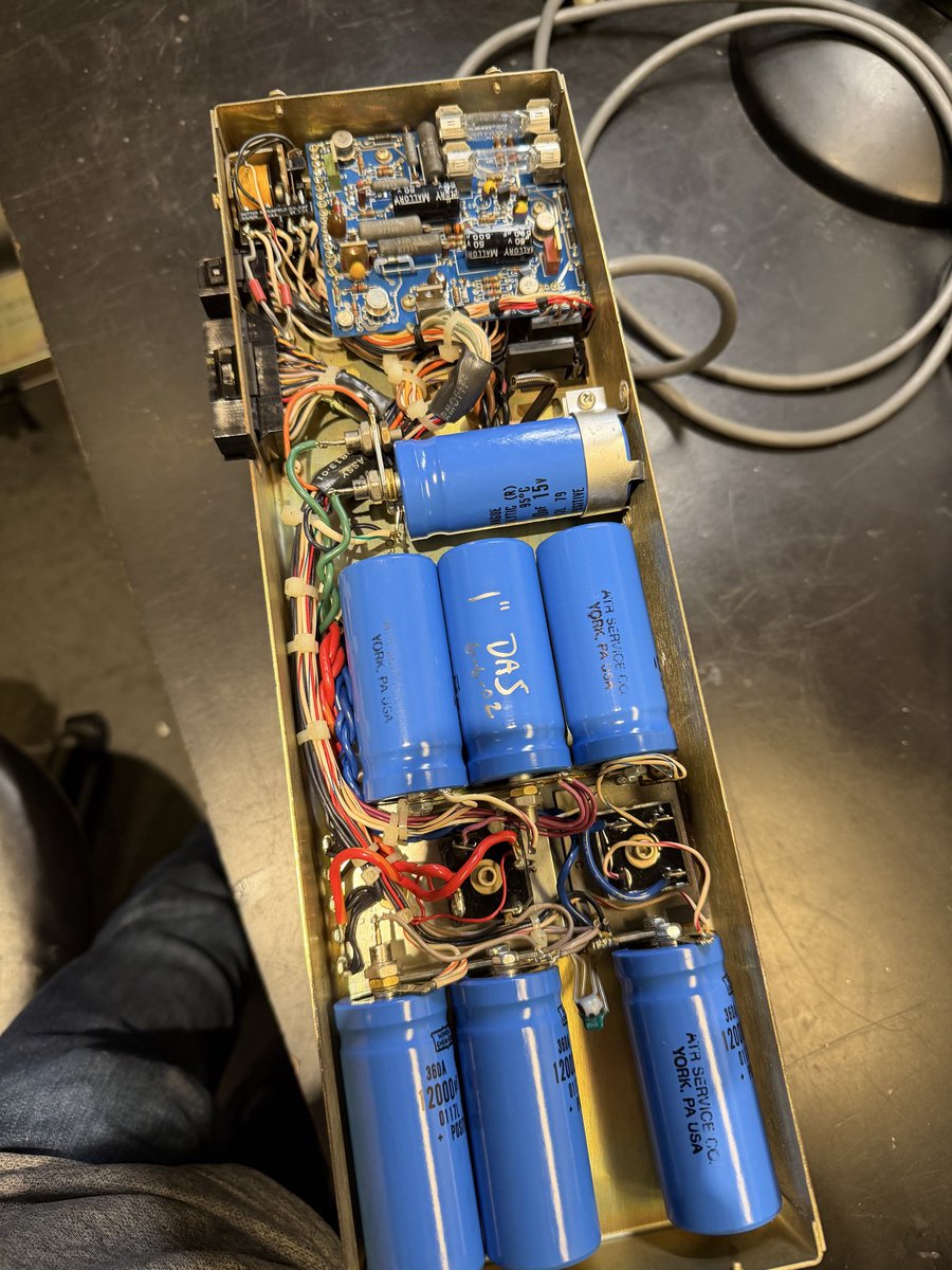 CriteriaMiami's tweet photo. #fixitfriday
Tried to power up one of our 1/2” Ampex ATR102 machines the other day. Didn’t go so well
Seems there are a few caps that weren’t with the program. Fortunately we have 2
Looks like I know what our techs are doing this weekend
#ampex #tape #analog #longliveanalog https://t.co/cRS82bqSvo