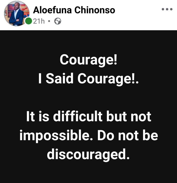 Aloefuna1's tweet photo. Courage!
I said courage! https://t.co/Ra6RYEH6rz