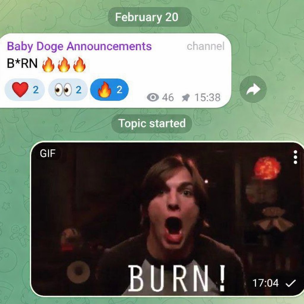 👀🔥👀🔥👀🔥👀

Burn🔥🔥🔥🔥

#BabyDoge #BabyDogeArmy