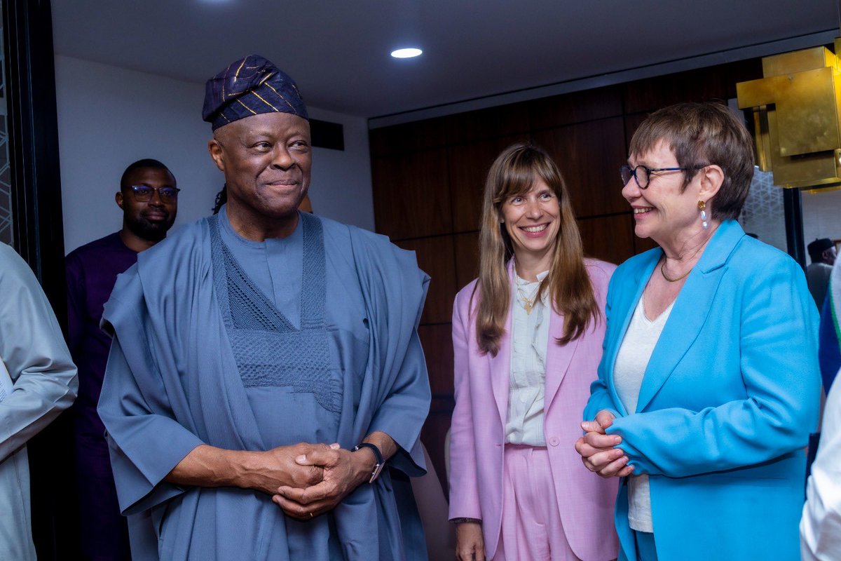 FinMinNigeria's tweet photo. The Honourable Minister of Finance and Coordinating Minister of the Economy, Mr. Wale Edun held a strategic partnership meeting with The European Bank for Reconstruction and Development (EBRD) on 19th February, 2026. The meeting was aimed at leveraging the partnership between Nigeria and EBRD to unlock the next phase of the economy’s transition from stabilization to sustained growth. 

The meeting highlighted the key role The European Bank for Reconstruction and Development (EBRD) can play in accelerating Nigeria’s growth through targeted investments in high-impact sectors including: Agriculture & Processing, Power & Energy, and Telecoms & Digital Infrastructure. 

The Honourable Minister noted that, with the right blend of capital, technical expertise, and policy alignment, the EBRD can partner with Nigeria in the Nation’s economic growth process by turning growing potential into productivity, and reforms into real economic gains.
#MoFNigeria #Partnerships #Nigeria
