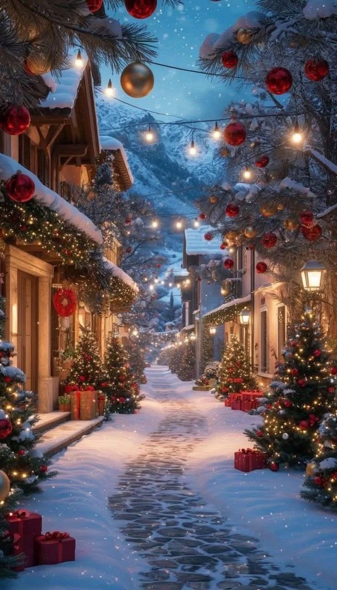 Snow - covered paths , glowing lights , and the kind of magic only Christmas brings .