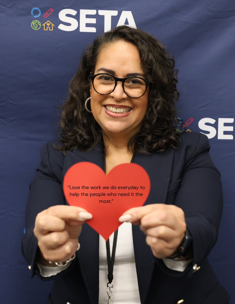 sac_SETA's tweet photo. For this next month, we will be sharing photos of our staff and their reasons for why they love working at SETA! For our first post, we have our Executive Director, Anita, kicking off the campaign! #LoveYourJob #SETA #AmazingStaff https://t.co/DGHMVmvCUj