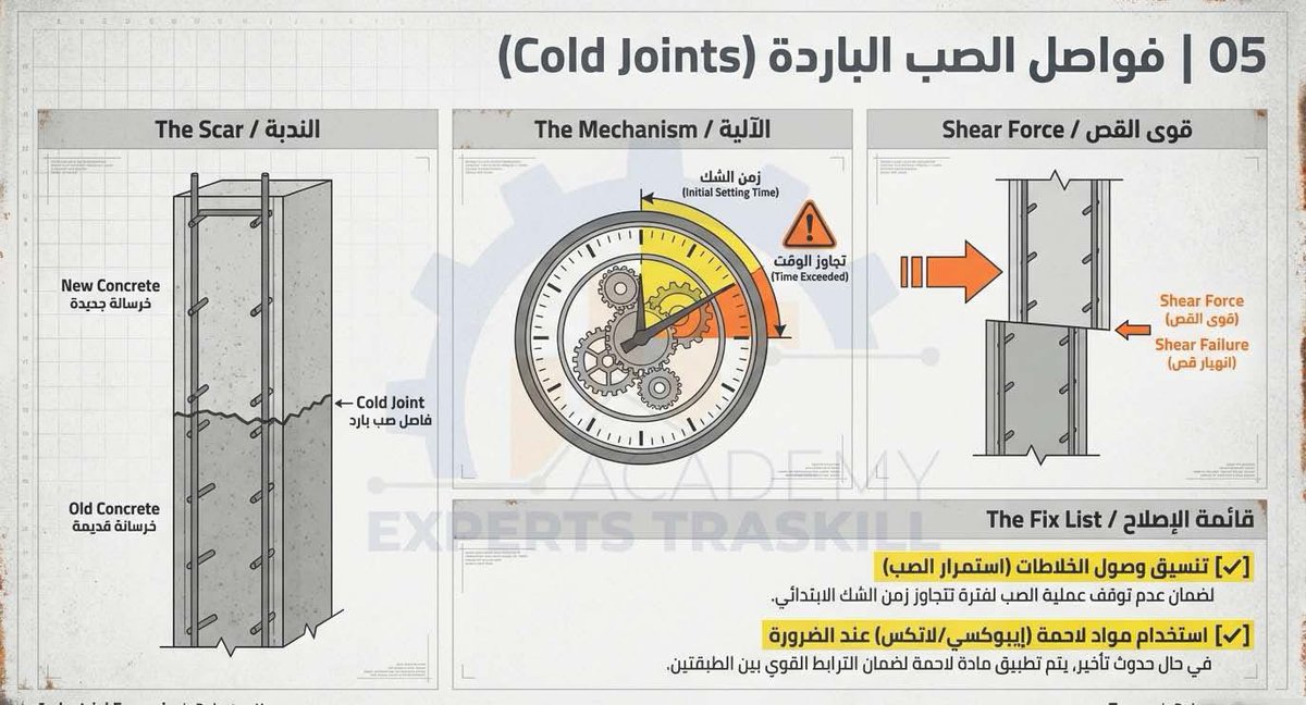 AGH_STR's tweet photo. اخطر الاخطاء شيوعا في صب الاعمدة https://t.co/ydLhu65Y1E